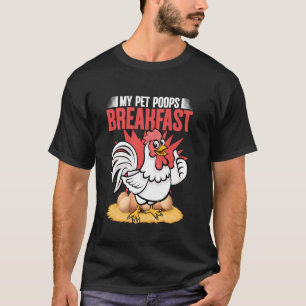 Huisdier Ontbijt Kip Boer Landbouwhuisdieren Kuike T-shirt