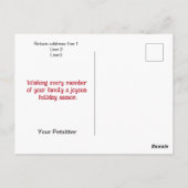 Huisdier oppas's vakantie hond briefkaart (Achterkant)