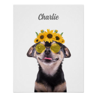 Huisdier portret, hondenkunst, Paw Print Perfect Poster