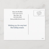 Huisdier Professionele vakantie Kaart (Achterkant)