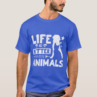 Huisdier redden Het leven is beter met dieren fami T-shirt
