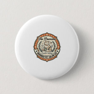 Huisdier Salon Kat Huisdier Salon Kat Vintage Ronde Button 5,7 Cm