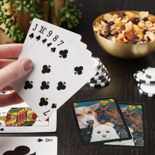 Huisdier Selfie Schilderij door Alfred Fox Pokerkaarten