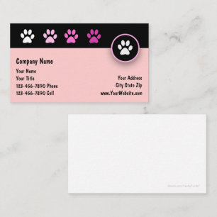 Huisdier Services Modern Paw Design Visitekaartje