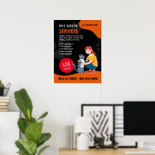 Huisdier Sitter Custom Poster (Thuiskantoor)