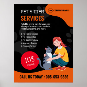 Huisdier Sitter Custom Poster
