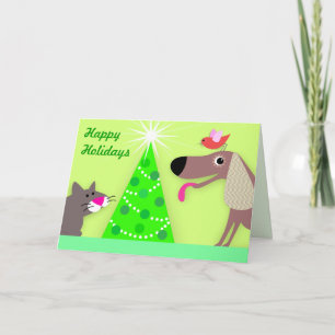 Huisdier Sitter's Holiday Groetjes Feestdagen Kaart