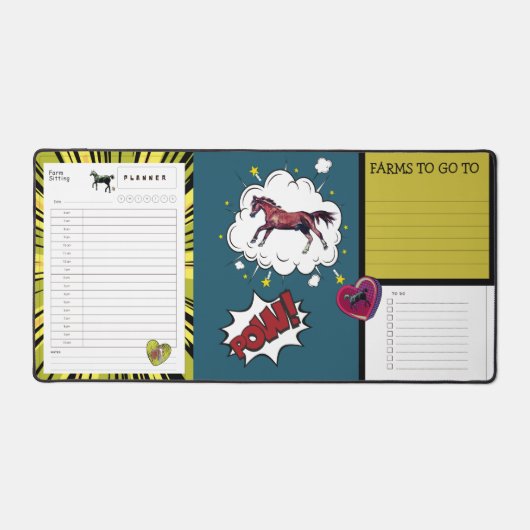 HUISDIER SITTERS LEUKE KOMISCHE PAARDEN BUREAUMAT (Voorkant)