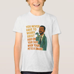 Huisdier Slang Geen Haar Pak Grappige Grafische Tri-Blend Shirt