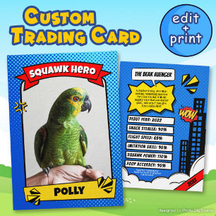 Huisdier strip trading card grappig op maat gemaak contactkaartje