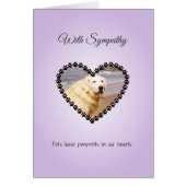 Huisdier sympathie aangepaste foto en tekstkaart (Voorkant)