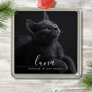 Huisdier sympathie foto gedenkteken eerbetoon metalen ornament
