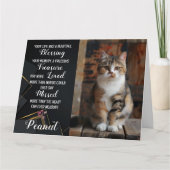 Huisdier Sympathie Gepersonaliseerde Foto Kat Verl Kaart (Voorkant)