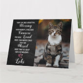 Huisdier Sympathie Gepersonaliseerde Foto Kat Verl Kaart (Voorkant)