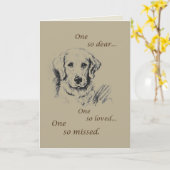 Huisdier sympathie, hond schets kaart (Gele Bloem)