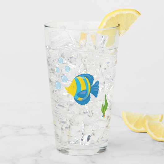 Huisdier Tropical Fish Bowl Aquarium Glas (Achterkant ijs)