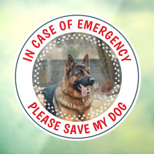 Huisdier Veiligheids Alarm Aangepaste Honden Foto Raamsticker