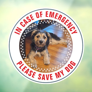 Huisdier Veiligheids Alarm Aangepaste Honden Foto Raamsticker
