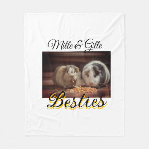 Huisdier vrienden besties voeg naam toe huisdier f fleece deken