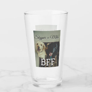 Huisdier vrienden besties voeg naam toe huisdier f glas