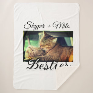 Huisdier vrienden besties voeg naam toe huisdier f sherpa deken