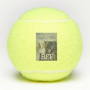 Huisdier vrienden besties voeg naam toe huisdier f tennisballen