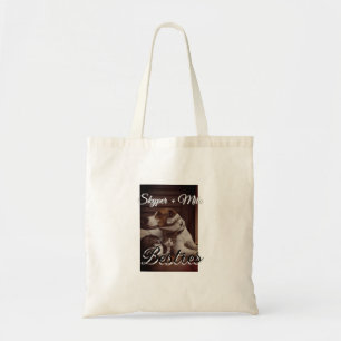Huisdier vrienden besties voeg naam toe huisdier f tote bag