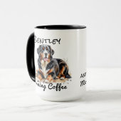 Huisdier Waterverf Browns Berner PERSONALISEREN Mok (Voorkant links)