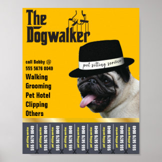 Huisdier Zitten 🐾 Dogfather Dog Walker Betrouwbaa Poster