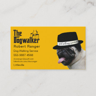 Huisdier Zitten 🐾 Dogfather Dog Walker Betrouwbaa Visitekaartje
