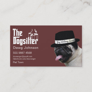 Huisdier Zitten 🐾 Dogfather Dog Walker Betrouwbaa Visitekaartje