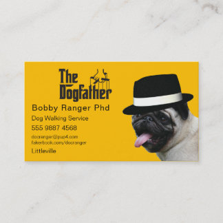 Huisdier Zitten 🐾 Dogfather Dog Walker Betrouwbaa Visitekaartje
