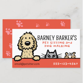 Huisdier Zittende Hond Kat Guinee Varken Leuke Die Visitekaartje