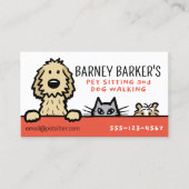 Huisdier Zittende Hond Kat Guinee Varken Leuke Die Visitekaartje (Voorkant)