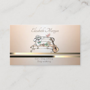 Huisdier zorg, Zitten, Grooming Lichtgevend Visitekaartje