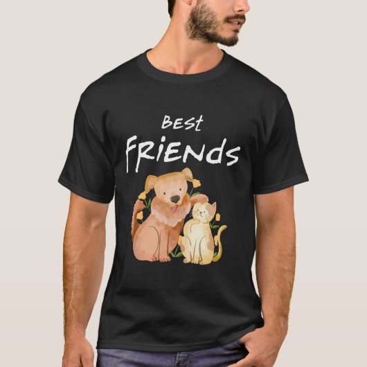Huisdieren Beste vrienden T-shirt (Voorkant)