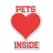 HUISDIEREN BINNEN STICKER (Voorkant)