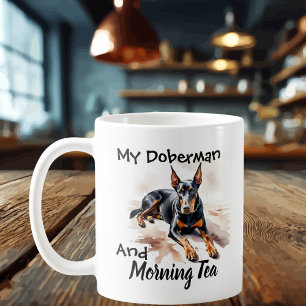 Huisdieren Eenvoudig ''Mijn Dobermann'' Zwart Pers Koffiemok