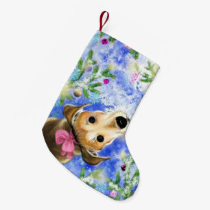 Huisdieren Gift Kerstkous met kleine puppy Kerstsok
