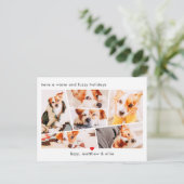 Huisdieren Modern Eenvoudig Aangepast 6 Afbeelding Feestdagenkaart (Staand voorkant)