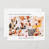 Huisdieren Modern Eenvoudig Aangepast 6 Afbeelding Feestdagenkaart (Voorkant / Achterkant)