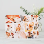 Huisdieren Modern Eenvoudig Aangepast 9 Afbeelding Feestdagenkaart (Staand voorkant)