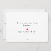 Huisdieren Modern Eenvoudig Aangepast 9 Afbeelding Feestdagenkaart (Achterkant)