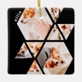 Huisdieren Moderne Vormen Geometrische 8 Collage F Keramisch Ornament (Voorkant)