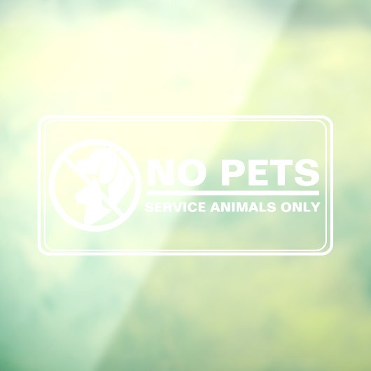 Huisdieren Niet Toegestaan Service Dier Klant Beri Raamsticker (Vel 3)