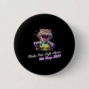 Huisdieren Veilig Maken Nogmaals Funny Trump 2024 Ronde Button 5,7 Cm