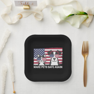 Huisdieren Veilig Maken Trump Harris Debat 2024 Papieren Bordje