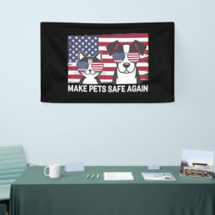 Huisdieren Veilig Maken Trump Harris Debat 2024 Spandoek