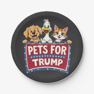 Huisdieren voor Trump Cats Maga Dogs verkiezing Papieren Bordje