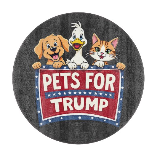 Huisdieren voor Trump Cats Maga Dogs verkiezing Snijplank (Voorkant)